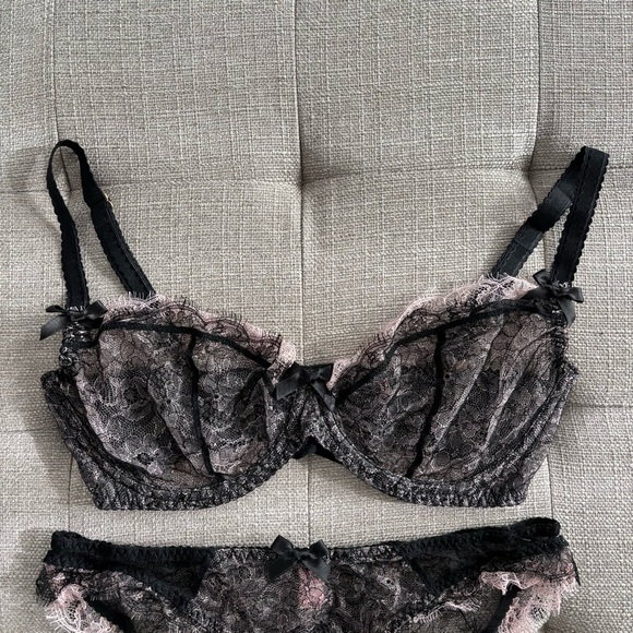 AGENT PROVOCATEUR Ariel Lace Bra & Underwear Set 36E, 4 (L) - Picture 6 of 12